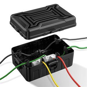 Outdoor Electrical Box, 3 Directions Waterproof Connection Cover, Black